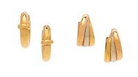 COLLECTION OF GOLD HOOP EARRINGS