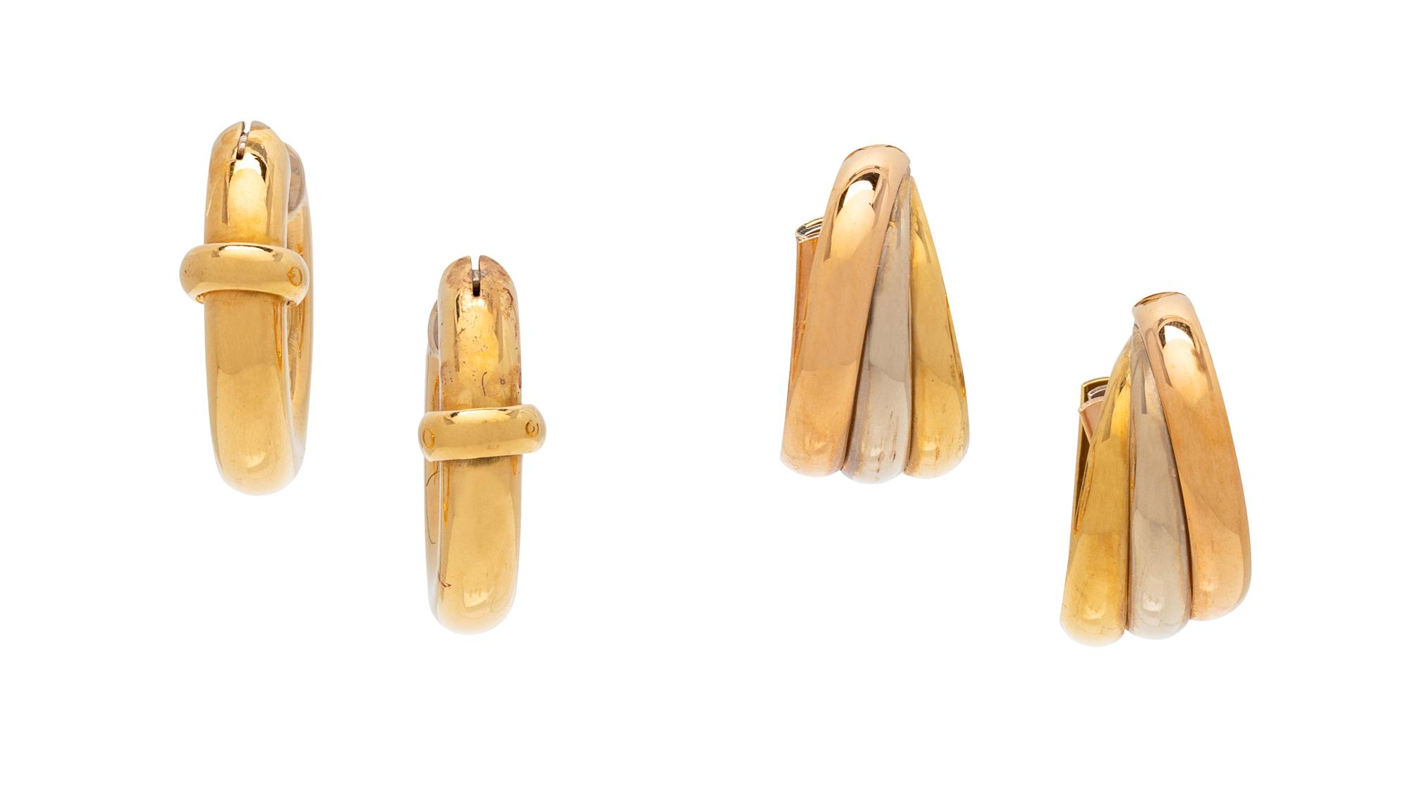 COLLECTION OF GOLD HOOP EARRINGS