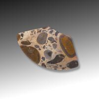 A Chinese Puddingstone Snuff Bottle with Snuff Dish — 抱子石鼻煙壺及扇形煙碟