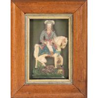Four English Framed Wax Figures