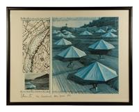 The Umbrella's, Joint Project for USA and Japan (Blue), (Christo & Jean-Claude, Bulgarian b. 1935)