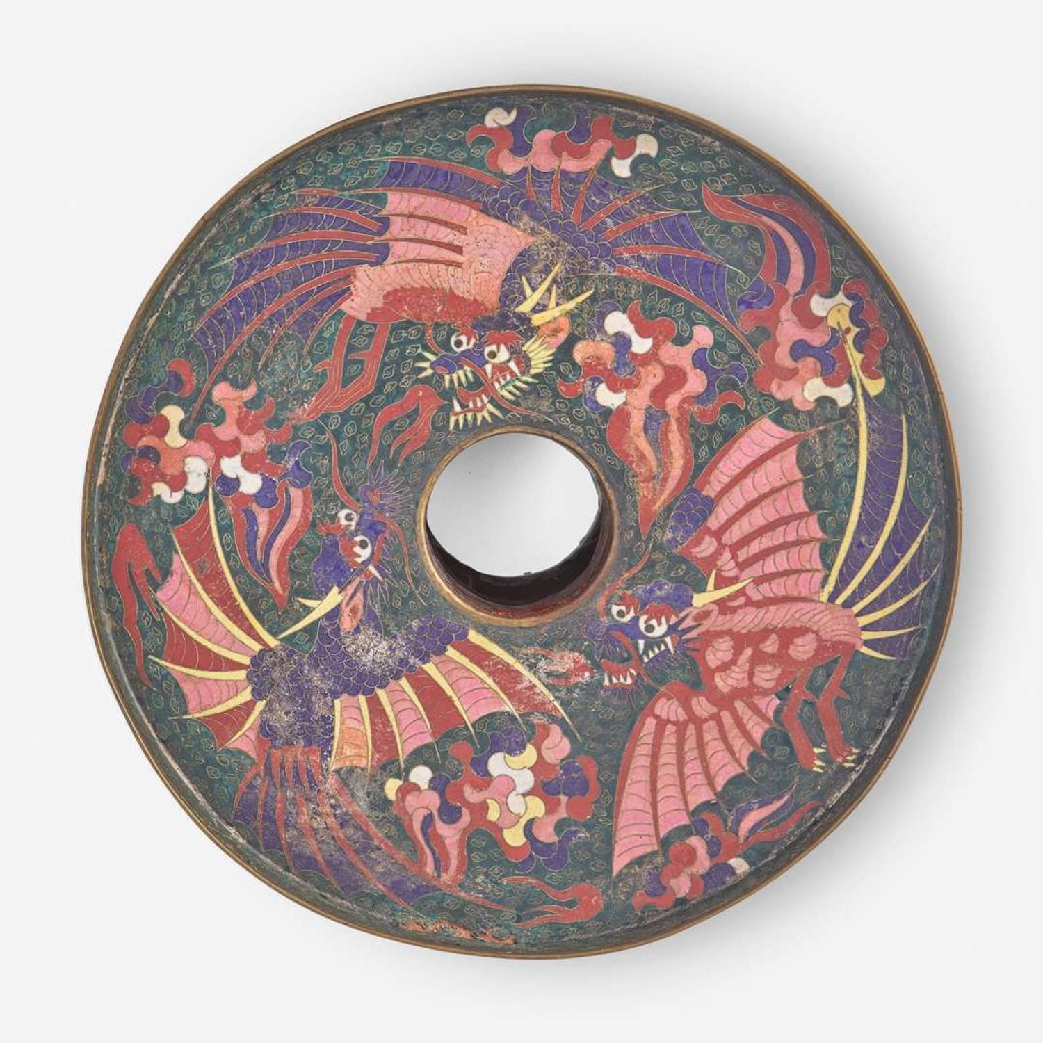 A large Japanese cloisonné ikebana vase 日本掐絲琺瑯大花樽 Circa ?1870-1875
