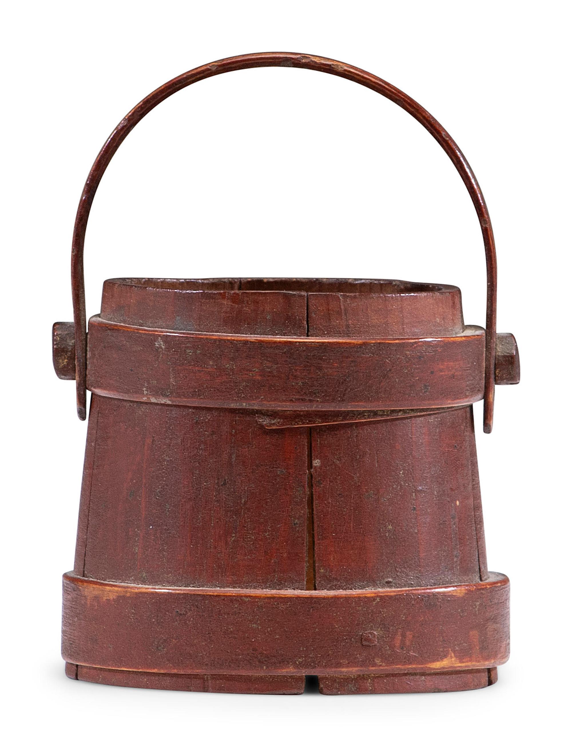 A Red Painted Miniature Firkin