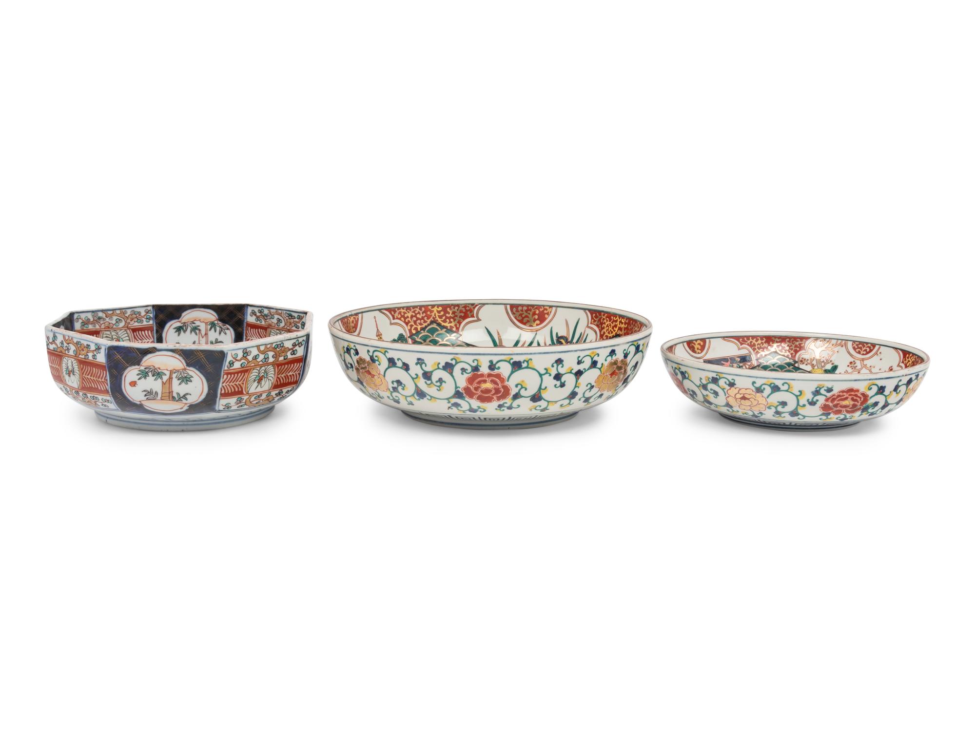 Six Japanese Porcelain Plates and Bowls
