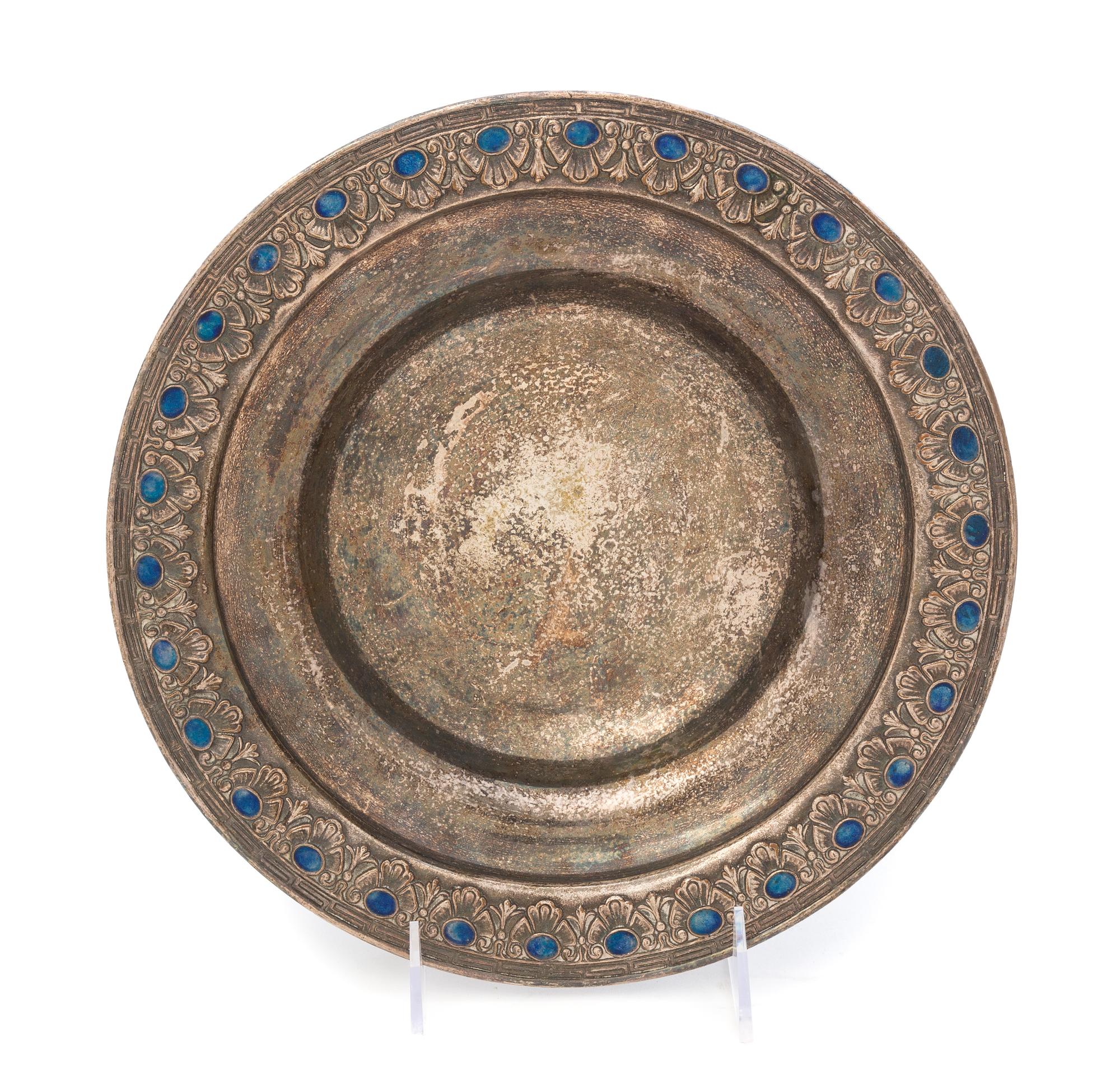 Tiffany Furnaces, a metal and enamel bowl (405)
