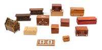 A Collection of Decorative Articles Width of widest 2 1/2 inches. — Various Makers