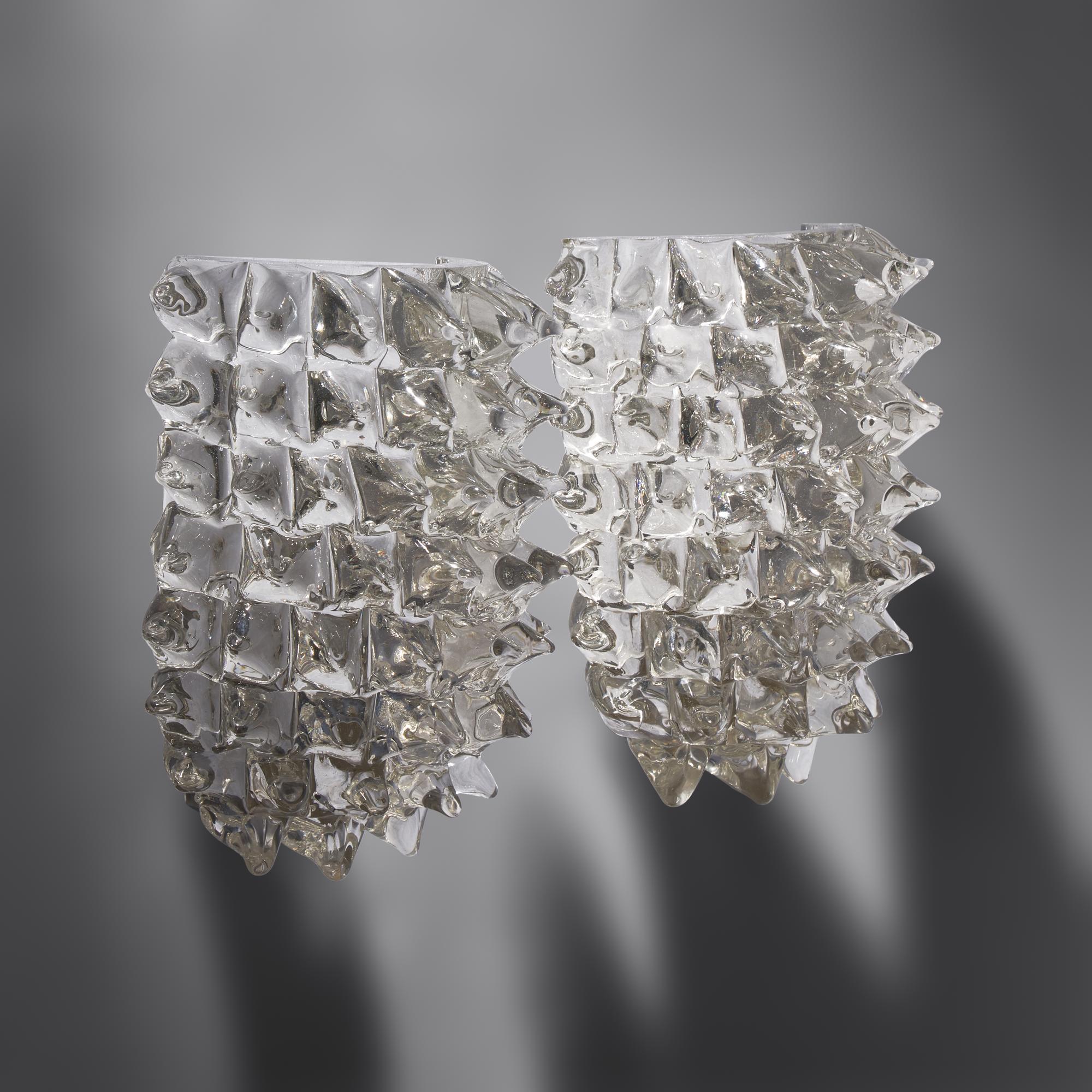 Pair of Vietro Rostrato sconces, 1938
