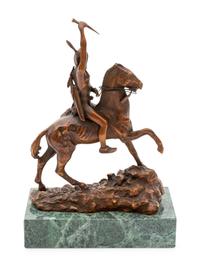 Recast Indian Warrior on Horseback