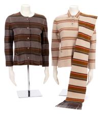Three Chanel Cashmere Pieces: One Jacket, One Pullover, One Scarf, Fall 2014