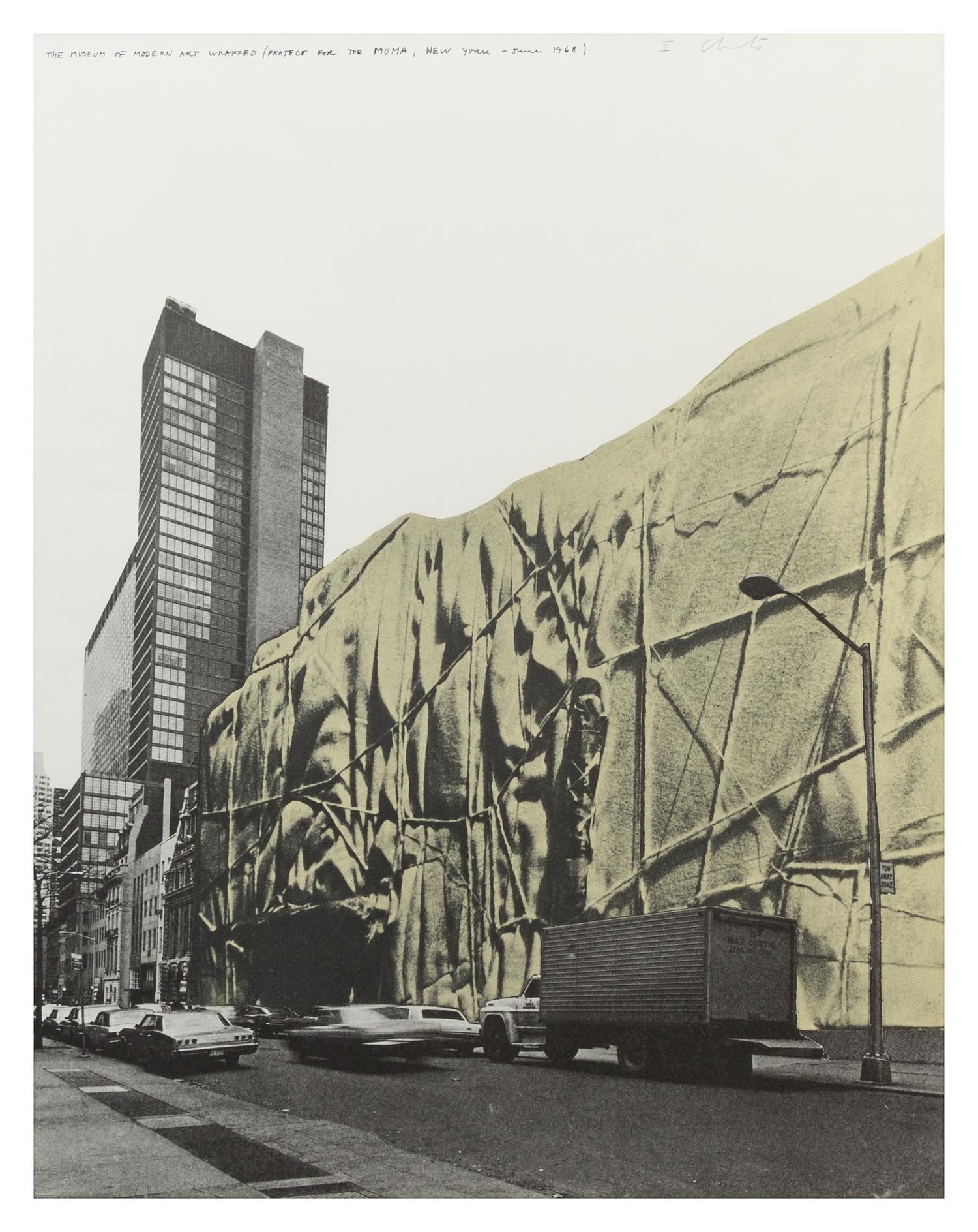 Christo, (Bulgarian, 1935-2009), The Museum of Modern Art Wrapped in Paper (Project for MoMA, New York City 1968), 1971