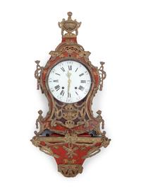 A Louis XV Painted Tôle Bracket Clock