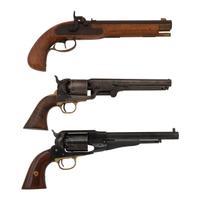 Lot of Three Modern Percussion Pistols