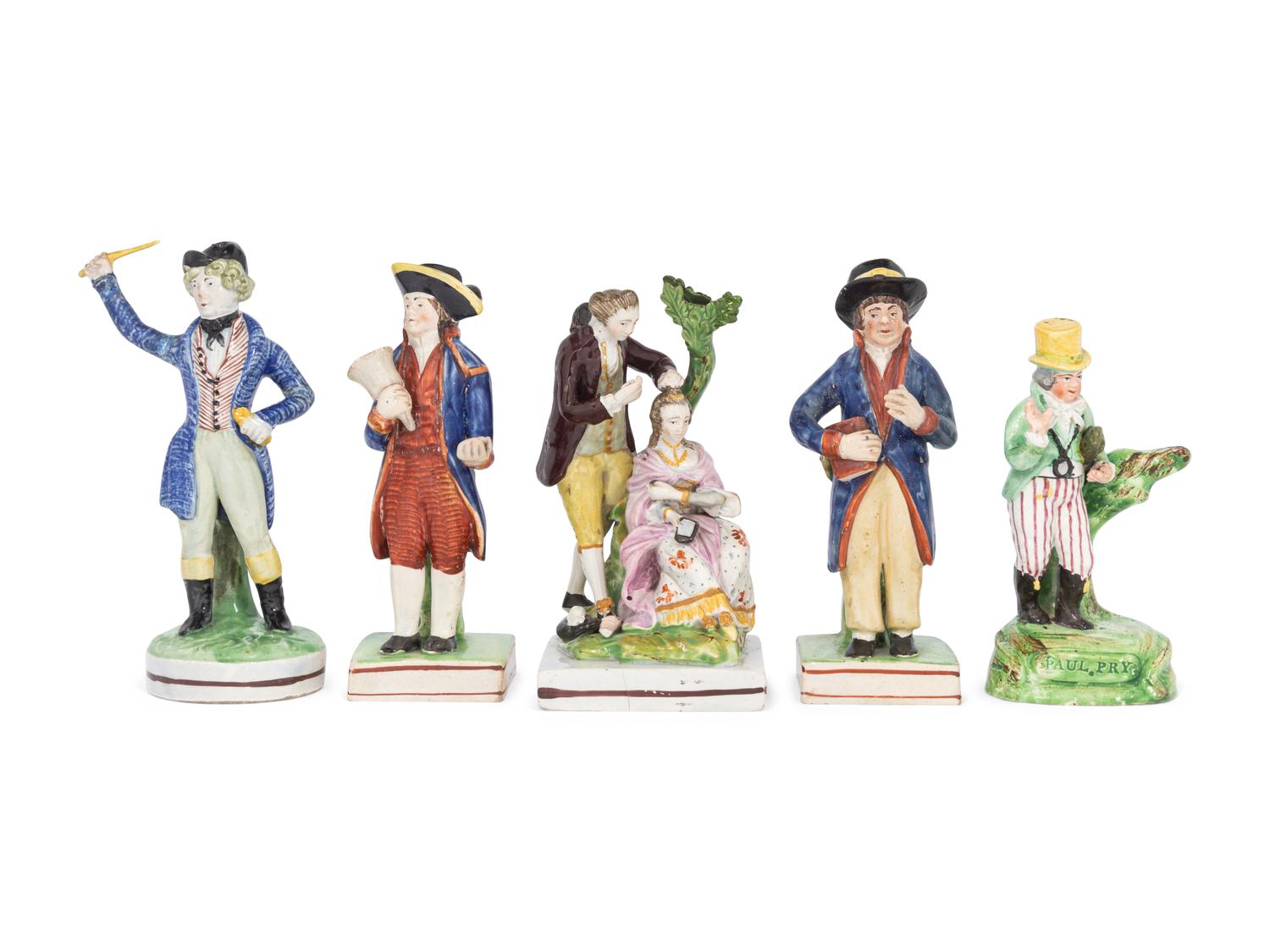 A Group of Five Staffordshire Pearlware Figures