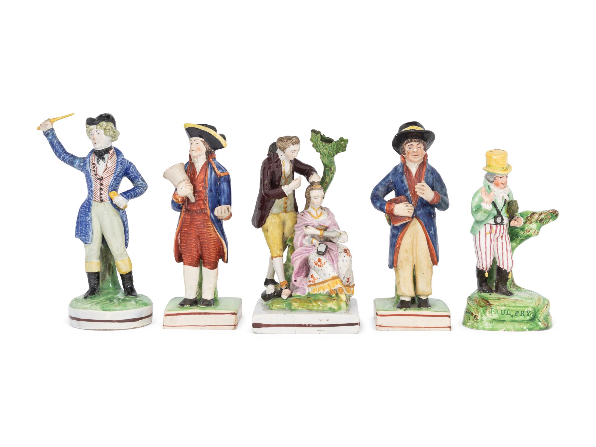 A Group of Five Staffordshire Pearlware Figures