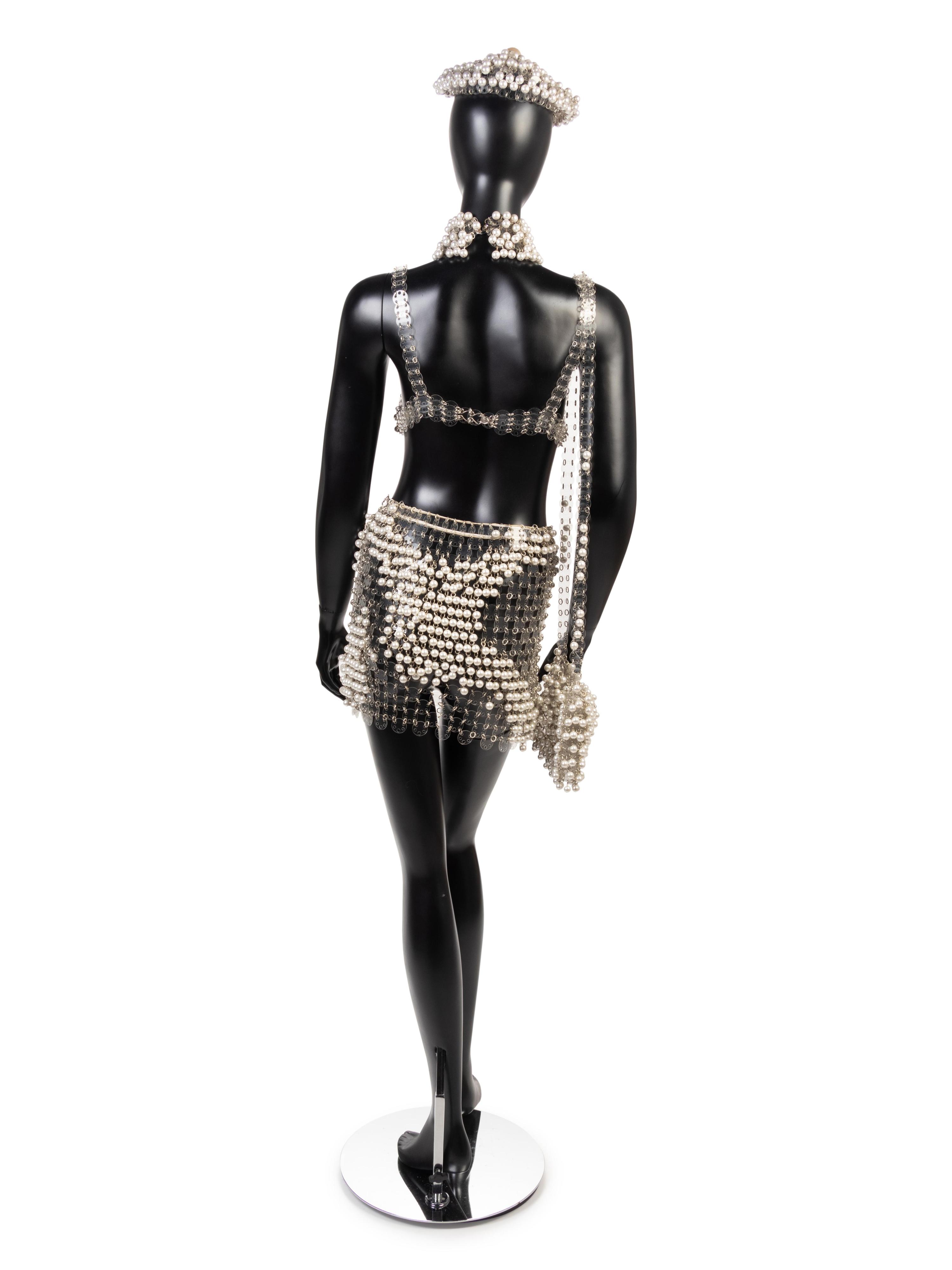 Paco Rabanne Pearl and Clear Disc Ensemble, 1960-80s