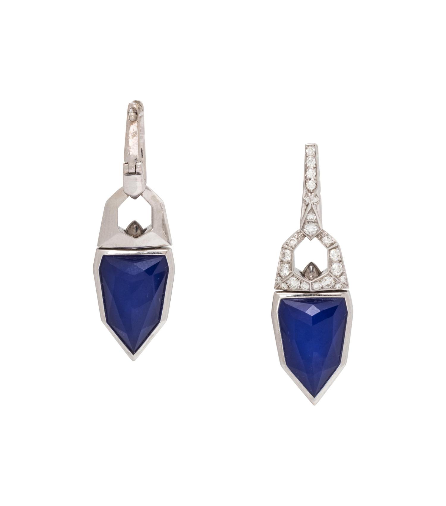 STEPHEN WEBSTER, DOUBLET AND DIAMOND CONVERTIBLE EARCLIPS
