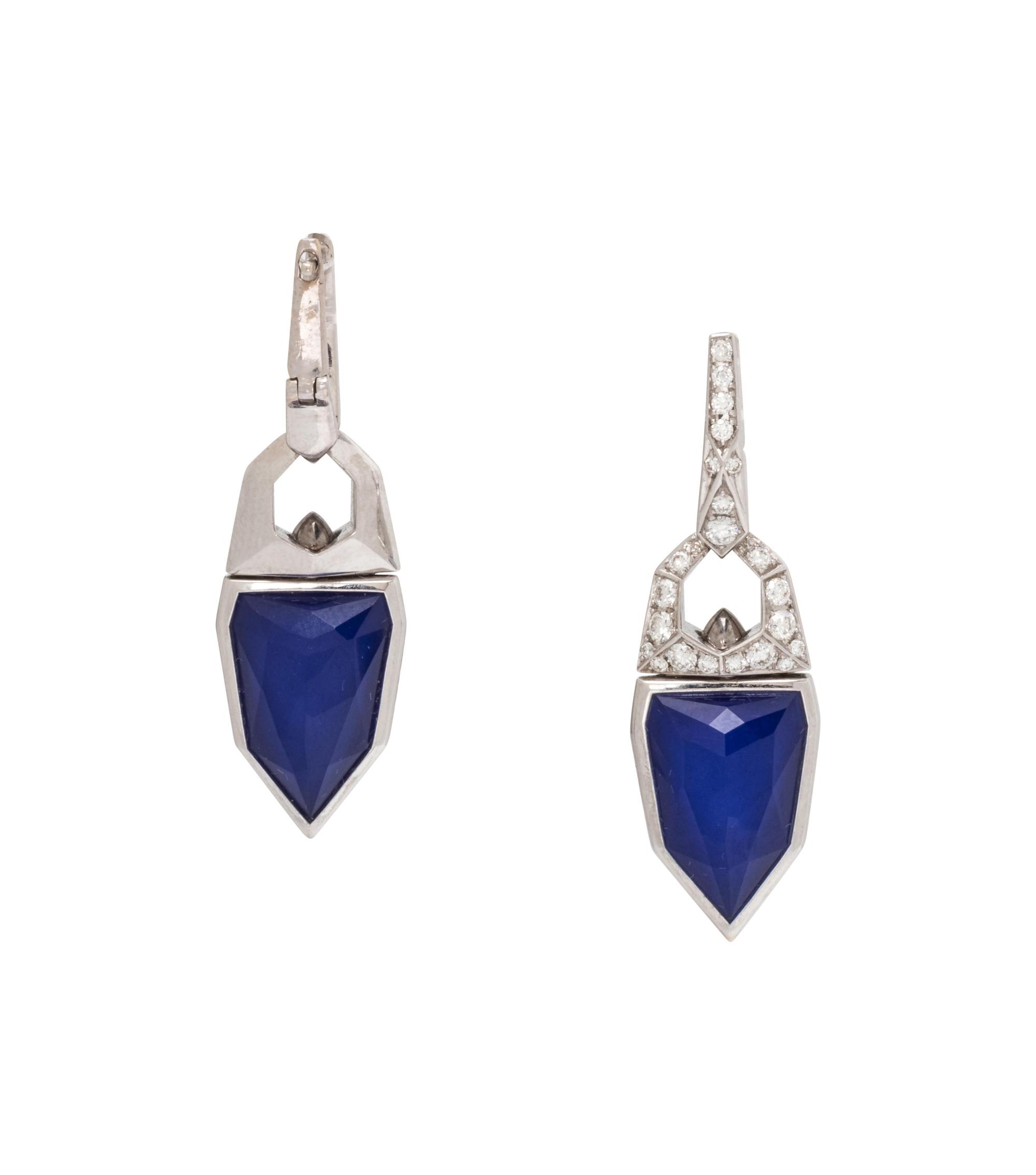 STEPHEN WEBSTER, DOUBLET AND DIAMOND CONVERTIBLE EARCLIPS