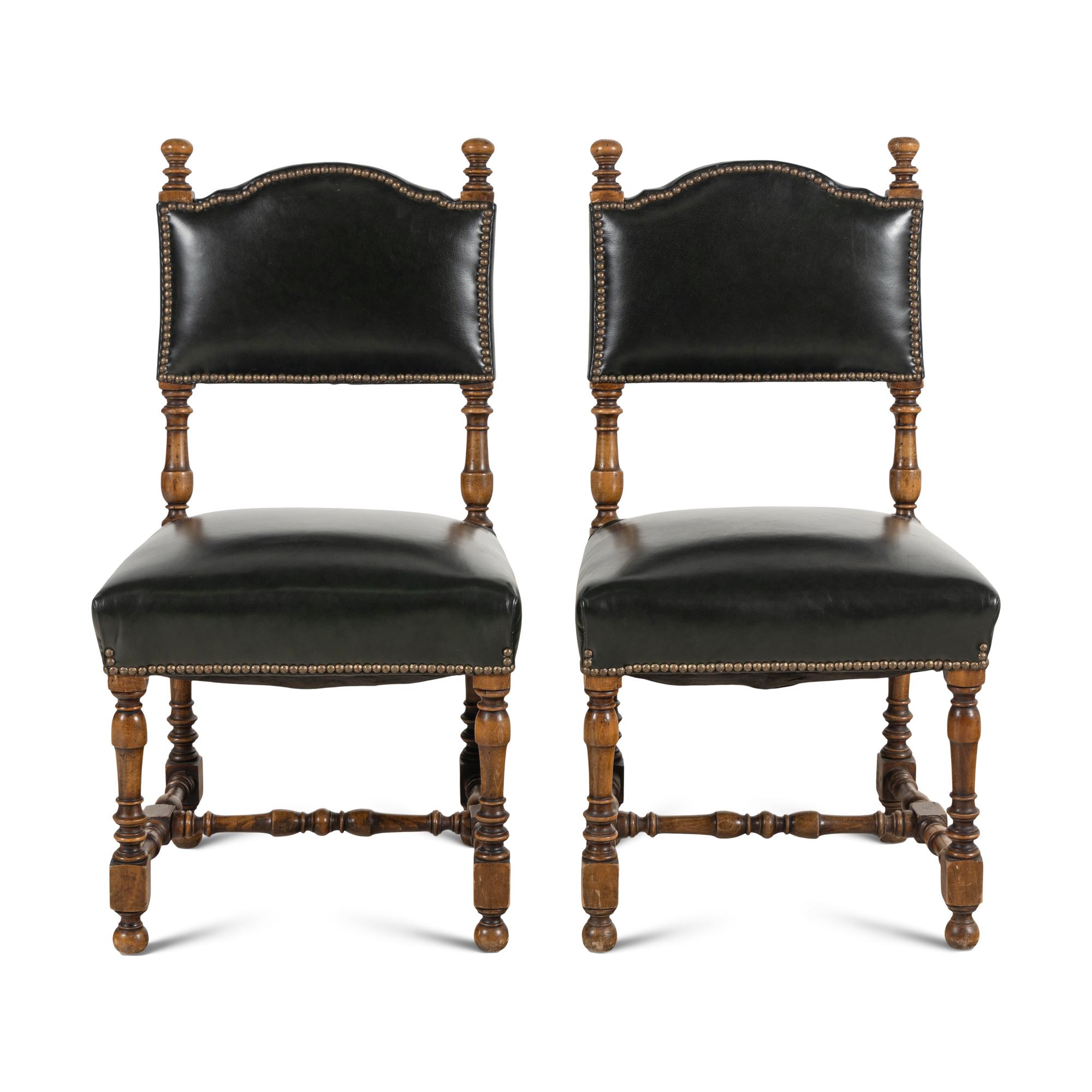 A Pair of Jacobean Style Side Chairs