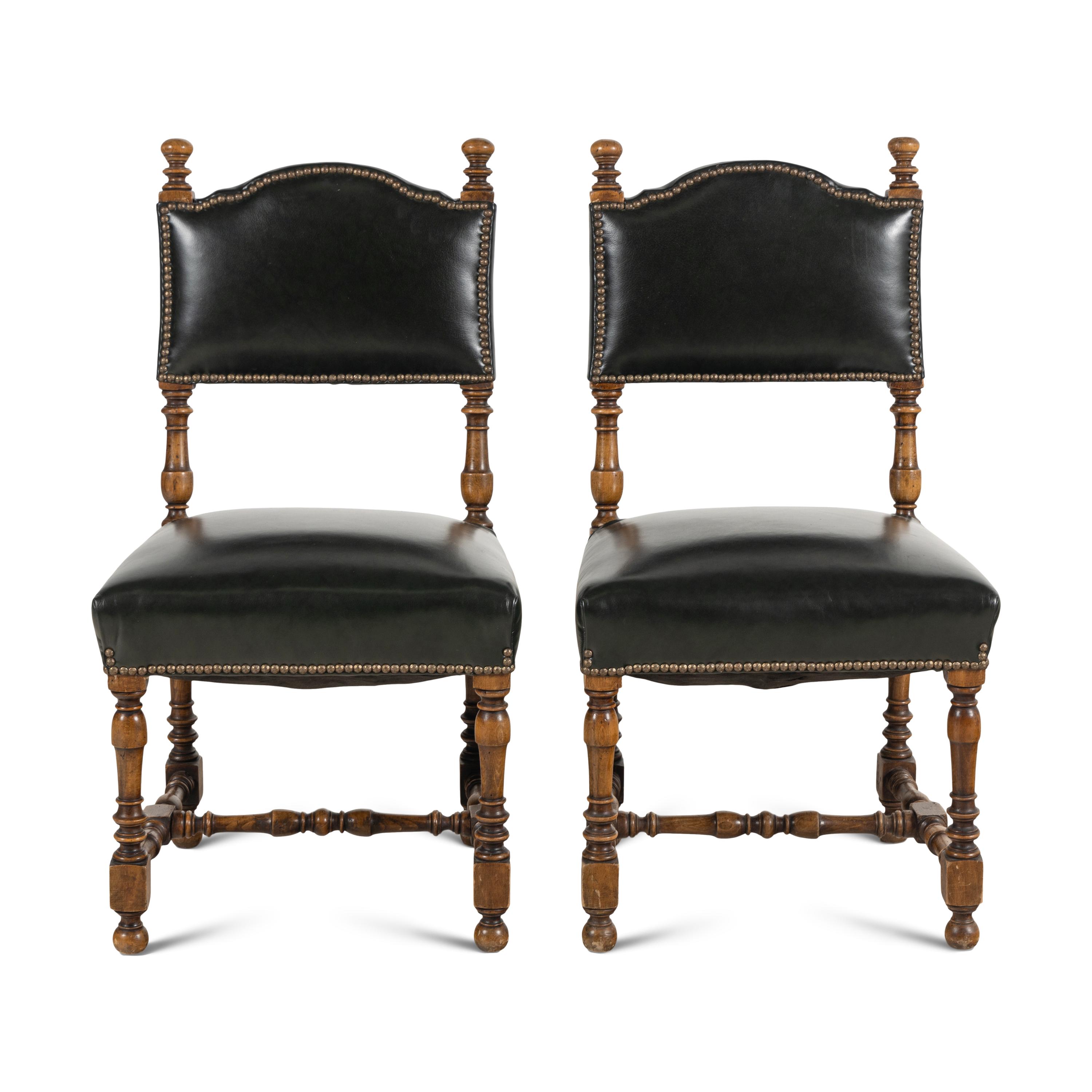 A Pair of Jacobean Style Side Chairs