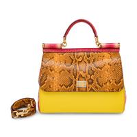 Dolce & Gabbana, Large Sicily Bag in Python & Leather