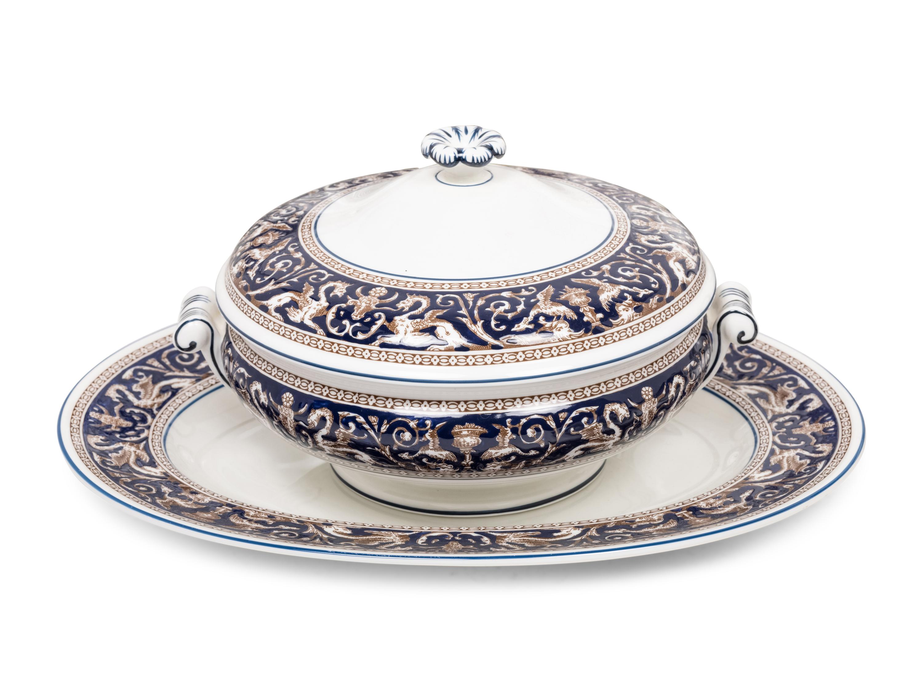 A Wedgwood Florentine Porcelain Dinner Service