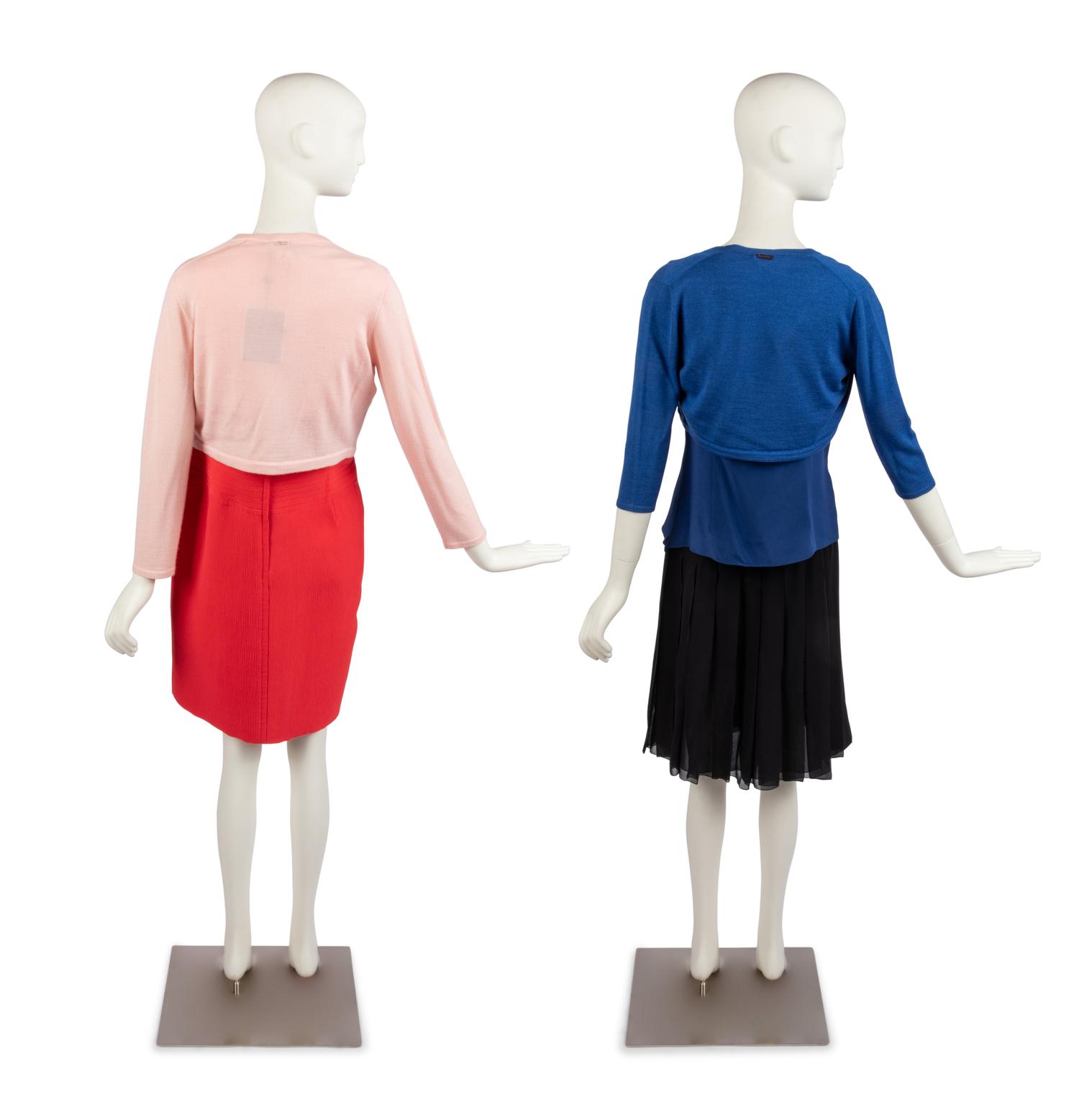 Four Oscar de la Renta Items: One Dress and Cardigan, One Cardigan and Blouse, 2012-14