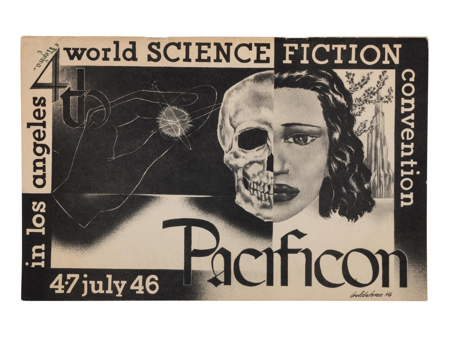 [WORLD SCIENCE FICTION CONVENTION]. Souvenir program booklet for Fourth Annual World Science Fiction Convention signed by numerous science fiction personalities. 1946.