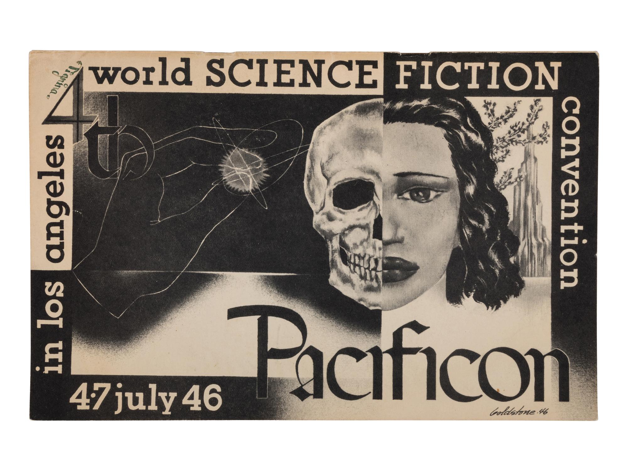 [WORLD SCIENCE FICTION CONVENTION]. Souvenir program booklet for Fourth Annual World Science Fiction Convention signed by numerous science fiction personalities. 1946.