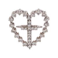 DIAMOND HEART AND CROSS PENDANT