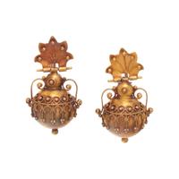 ANTIQUE, YELLOW GOLD EARRINGS