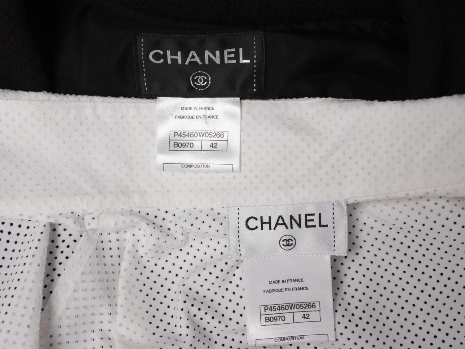 CHANEL, SHIRT & TWEED DRESS ENSEMBLE