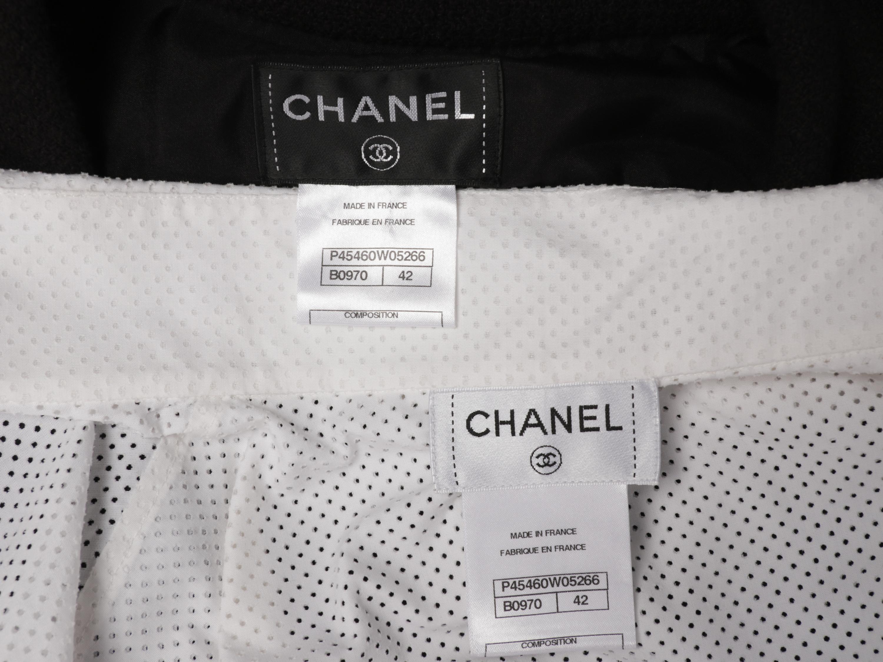 CHANEL, SHIRT & TWEED DRESS ENSEMBLE