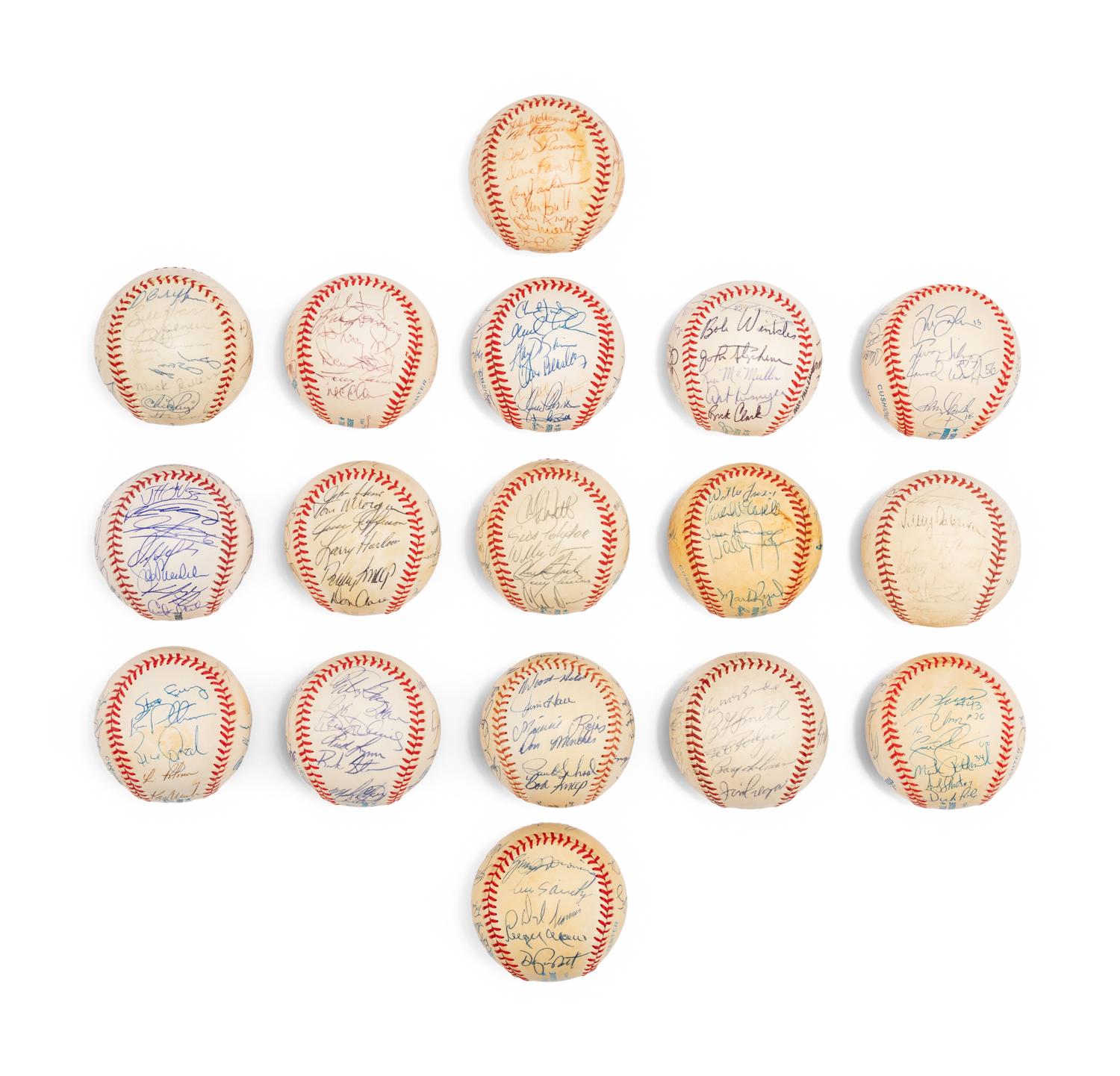 A Large Group of Assorted 1960s-2000s Los Angeles / California Angels Team Signed Autograph Baseballs,