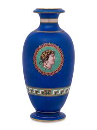 A Continental Painted Porcelain Vase