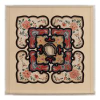 Three Chinese Embroidered Silk Lady's Collars, Yunjian, 19th Century — 晚清 雲肩三種