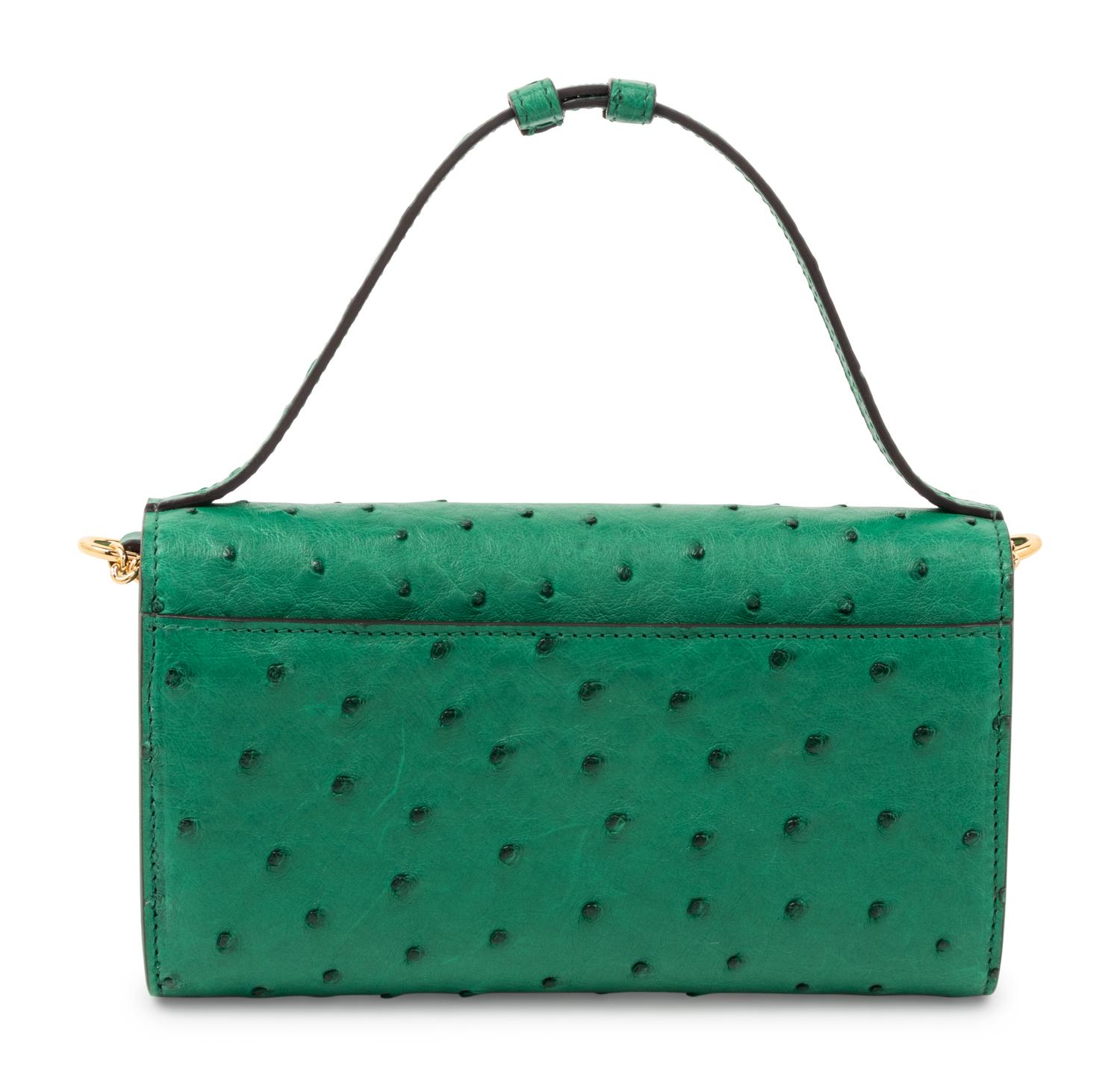 Gucci Zumi Green Ostrich Bag, 2019