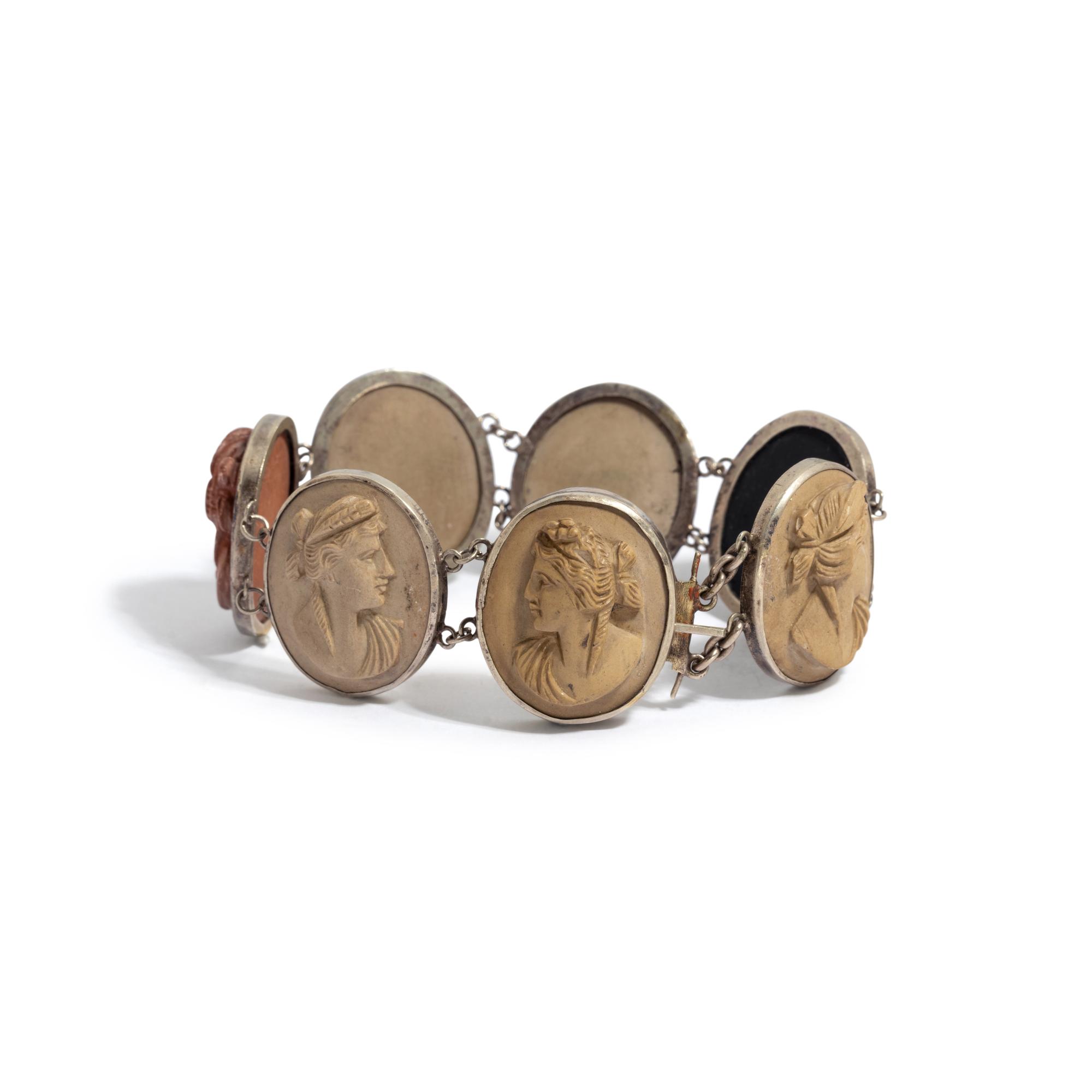 ANTIQUE, LAVA CAMEO BRACELET