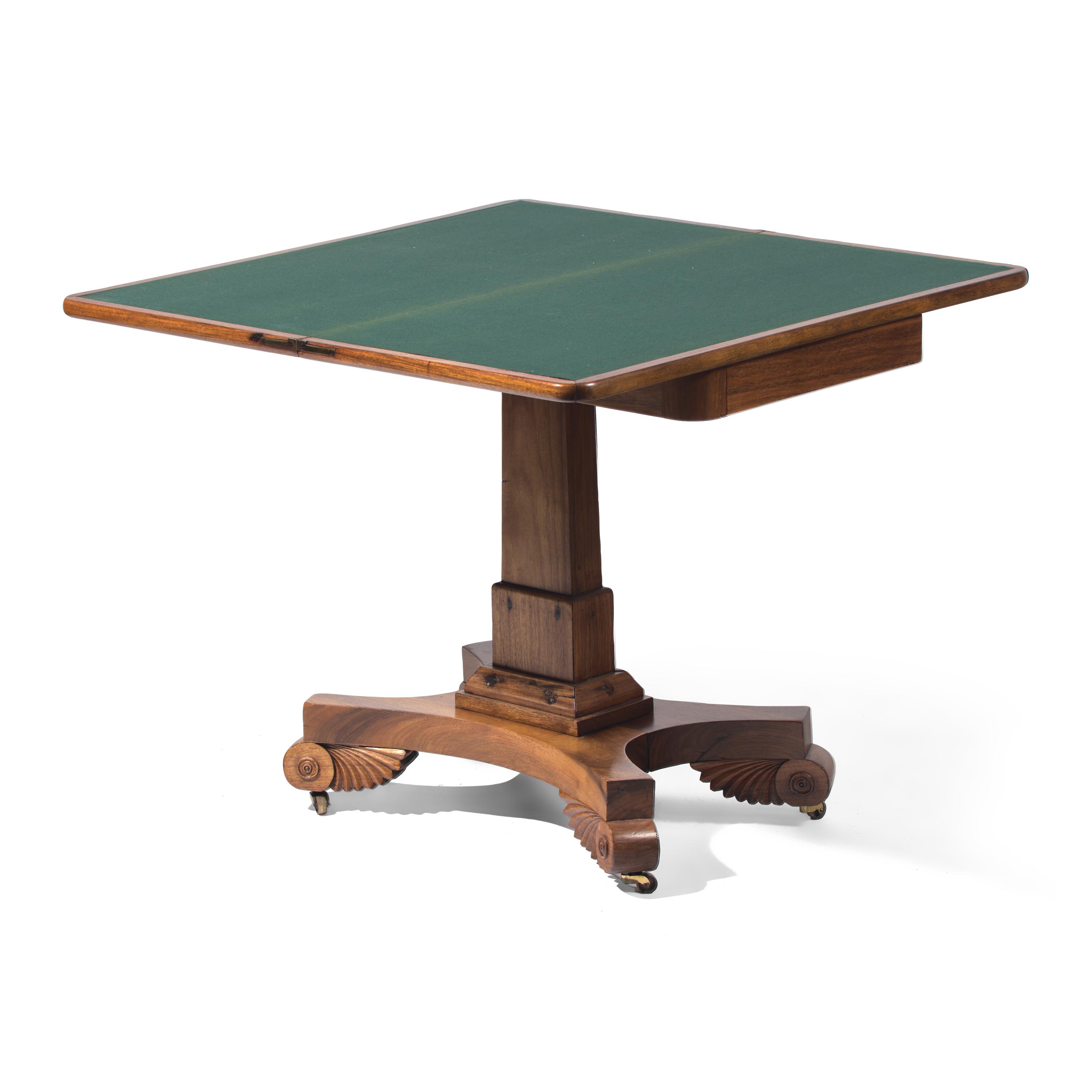 A Chinese Export Hardwood, Probably Huanghuali, Flip-Top Games Table — 外銷或黃花梨木牌桌