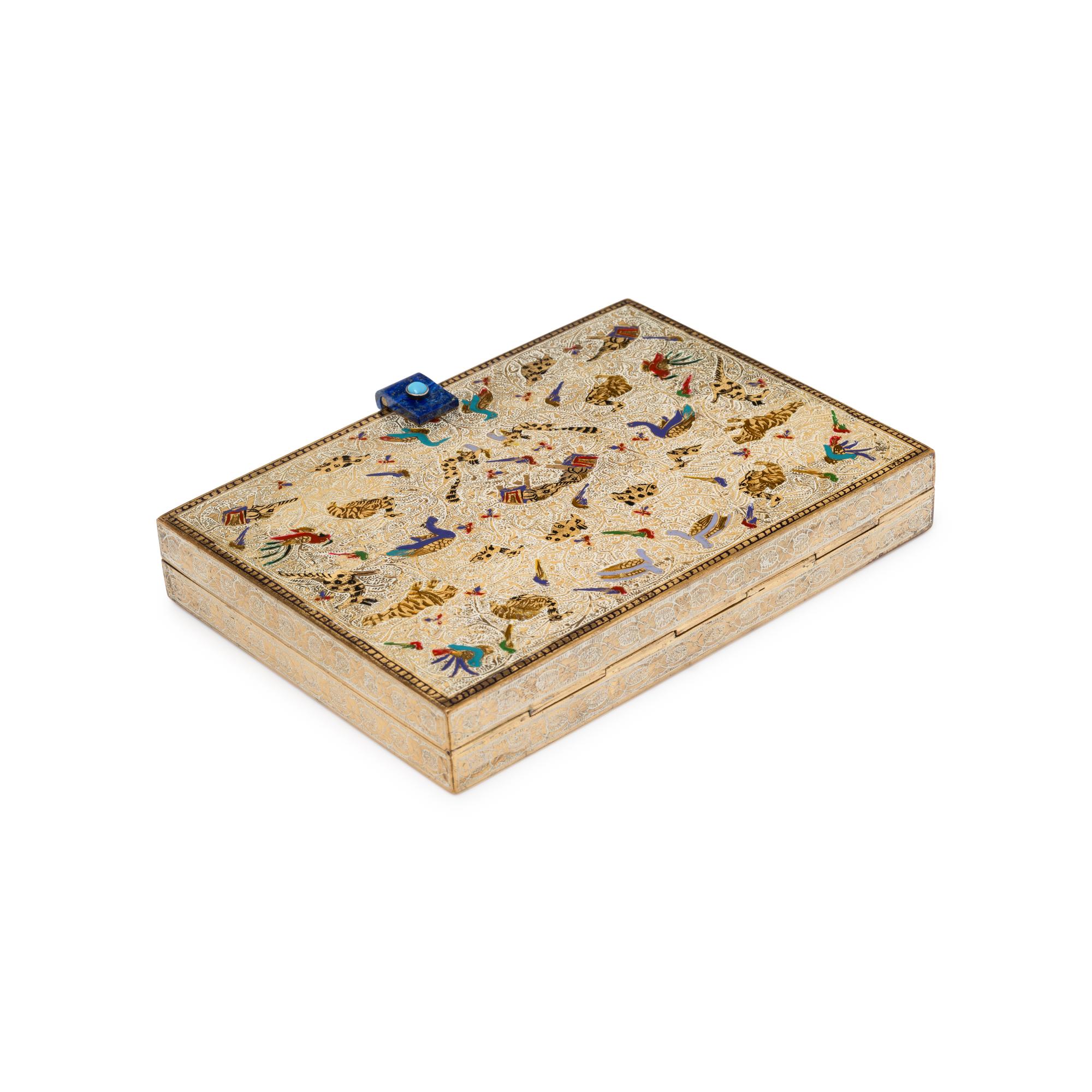 CARTIER, ENAMEL VANITY CASE