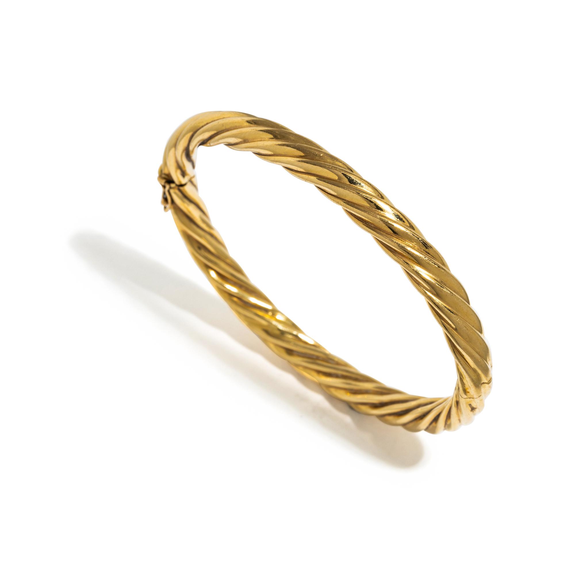 YELLOW GOLD BANGLE BRACELET