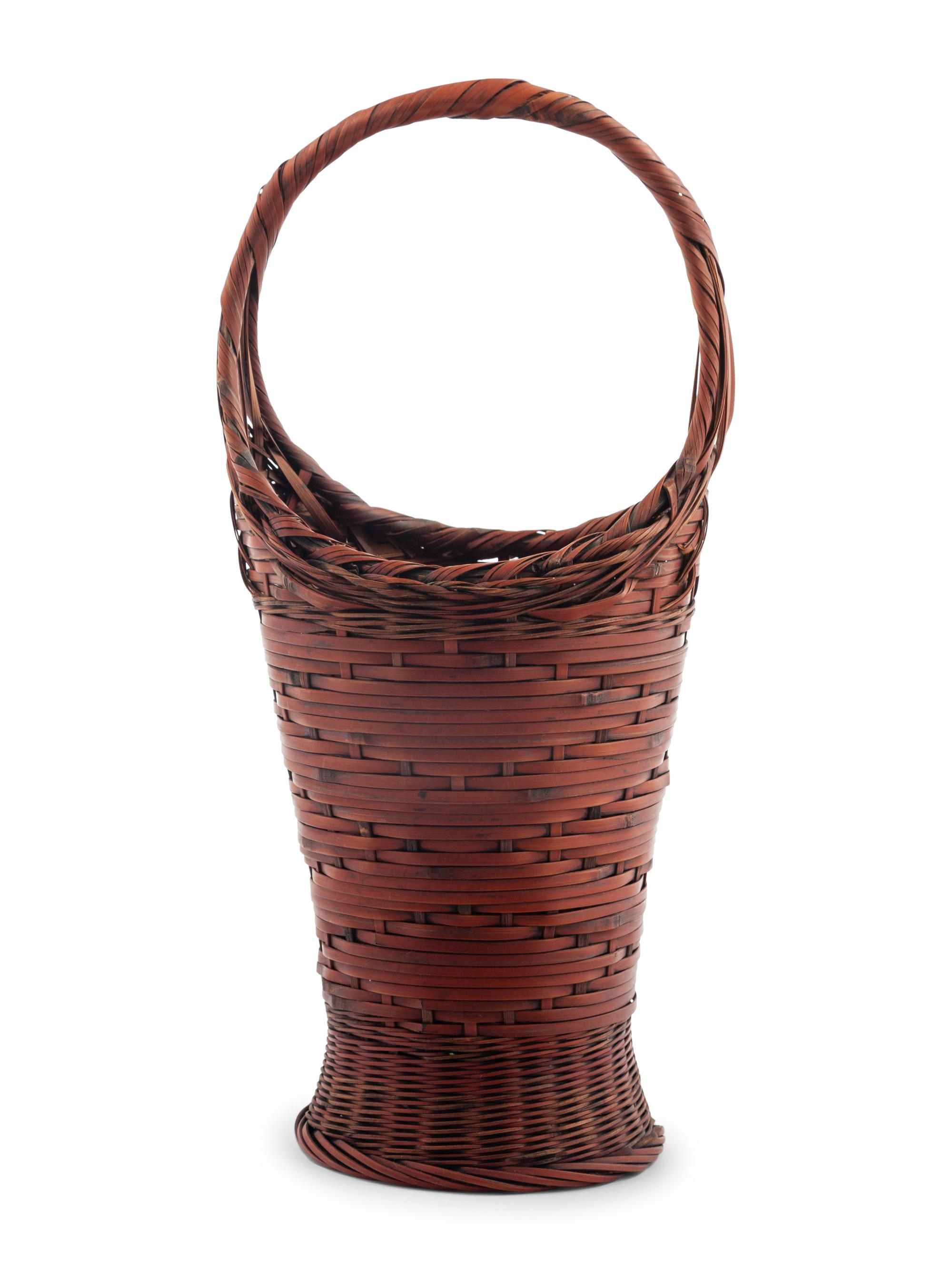 A Japanese Bamboo Ikebana Basket