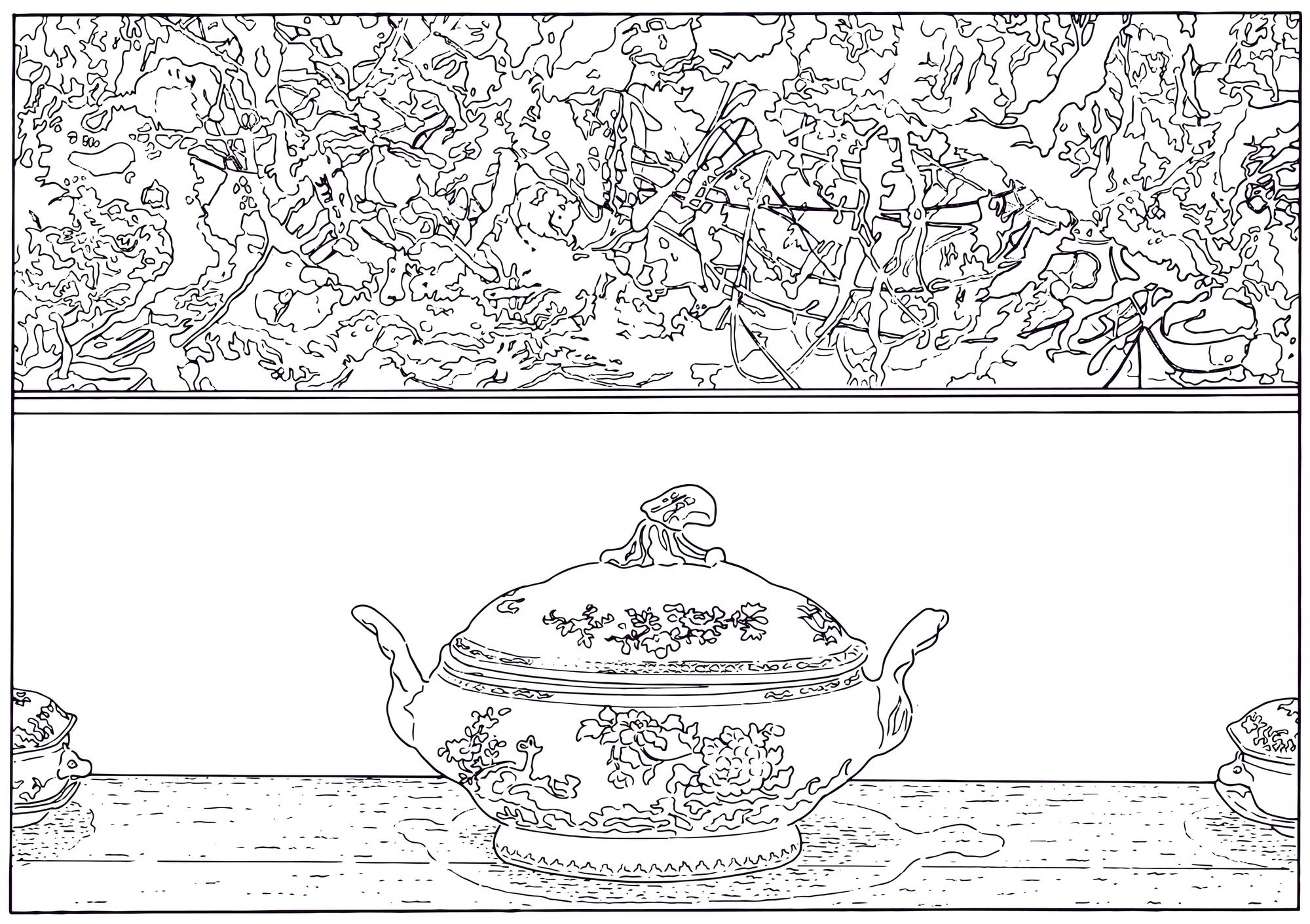 Louise Lawler (American, b. 1947) — Pollock and Tureen (Traced), 1984/2013