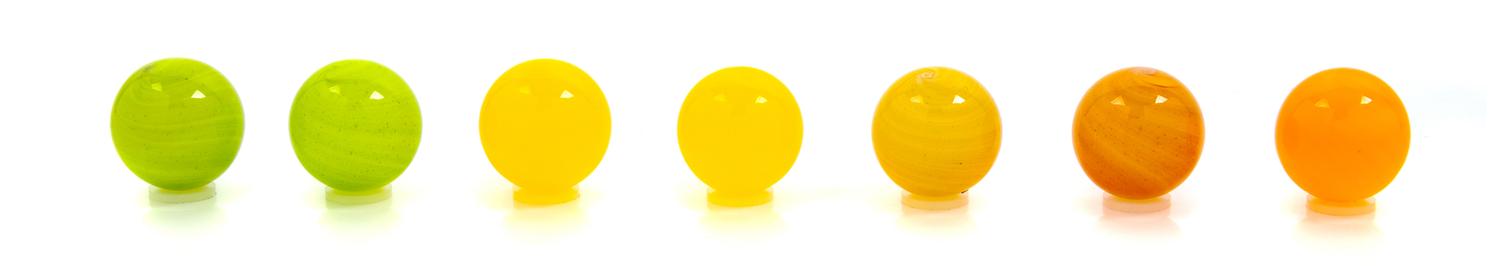 Mark Matthews, (American, b. 1948), Collection of Seven Art Glass Marbles