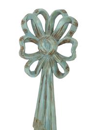 A Pair of French Carved and Painted Bow Knot Wall Plaques