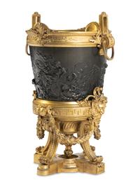 A Napoleon III Gilt and Patinated Bronze Wine Cooler or Jardinière
