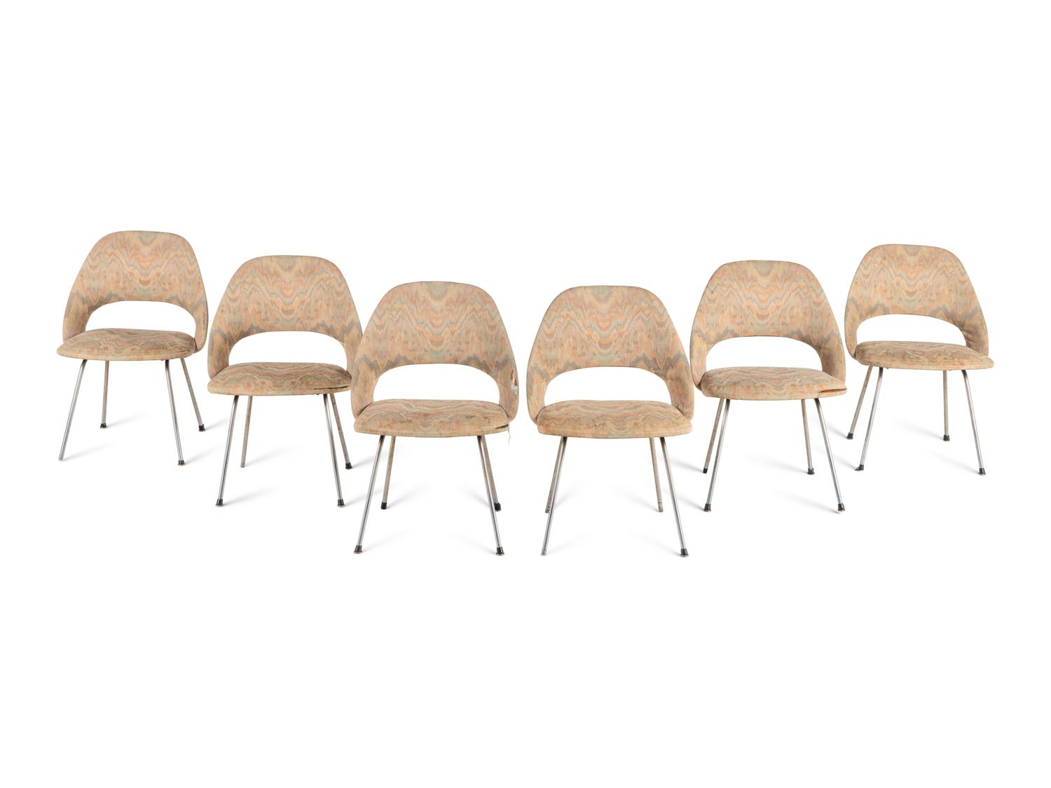 A Set of Six Saarinen for Knoll Chairs