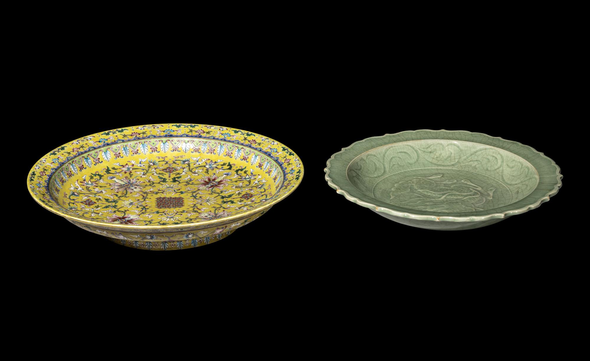Two Chinese Porcelain Chargers