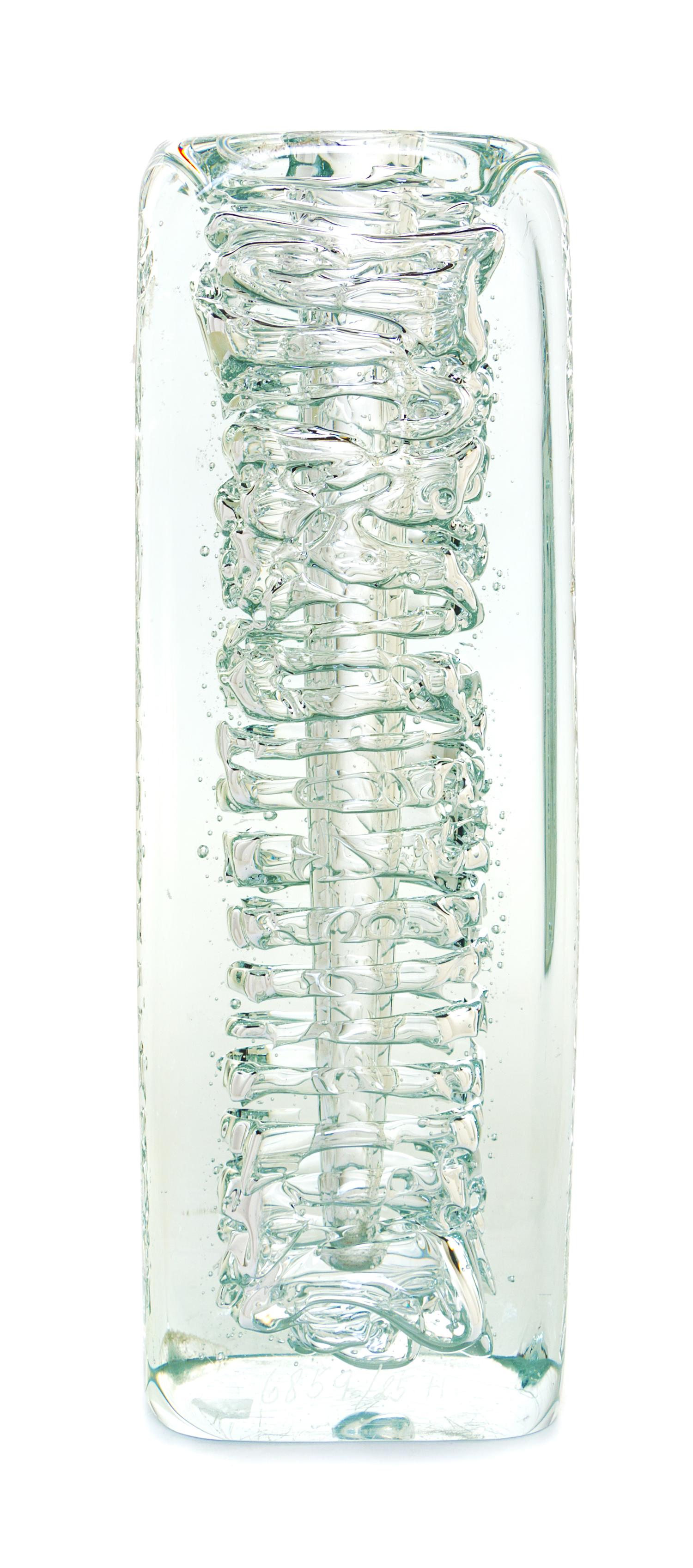 A Czech Glass Vase Height 10 inches. — FRANTISEK VIZNER (1936-2011)