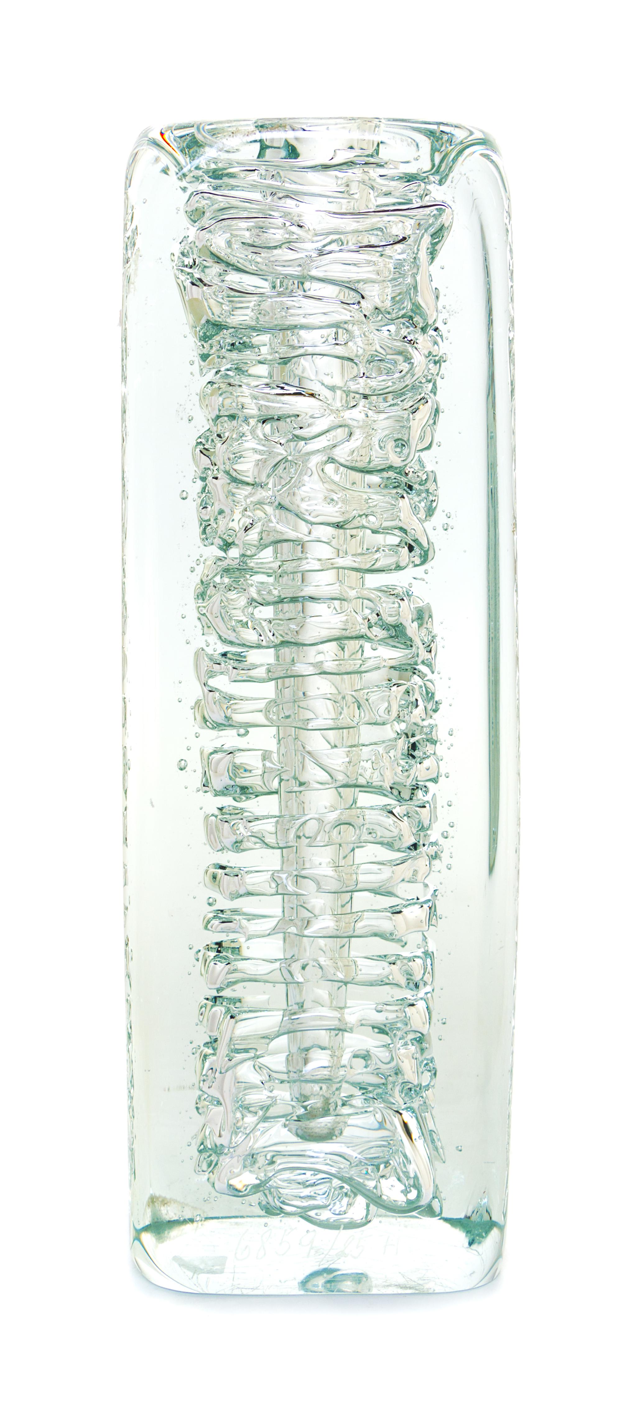 A Czech Glass Vase Height 10 inches. — FRANTISEK VIZNER (1936-2011)