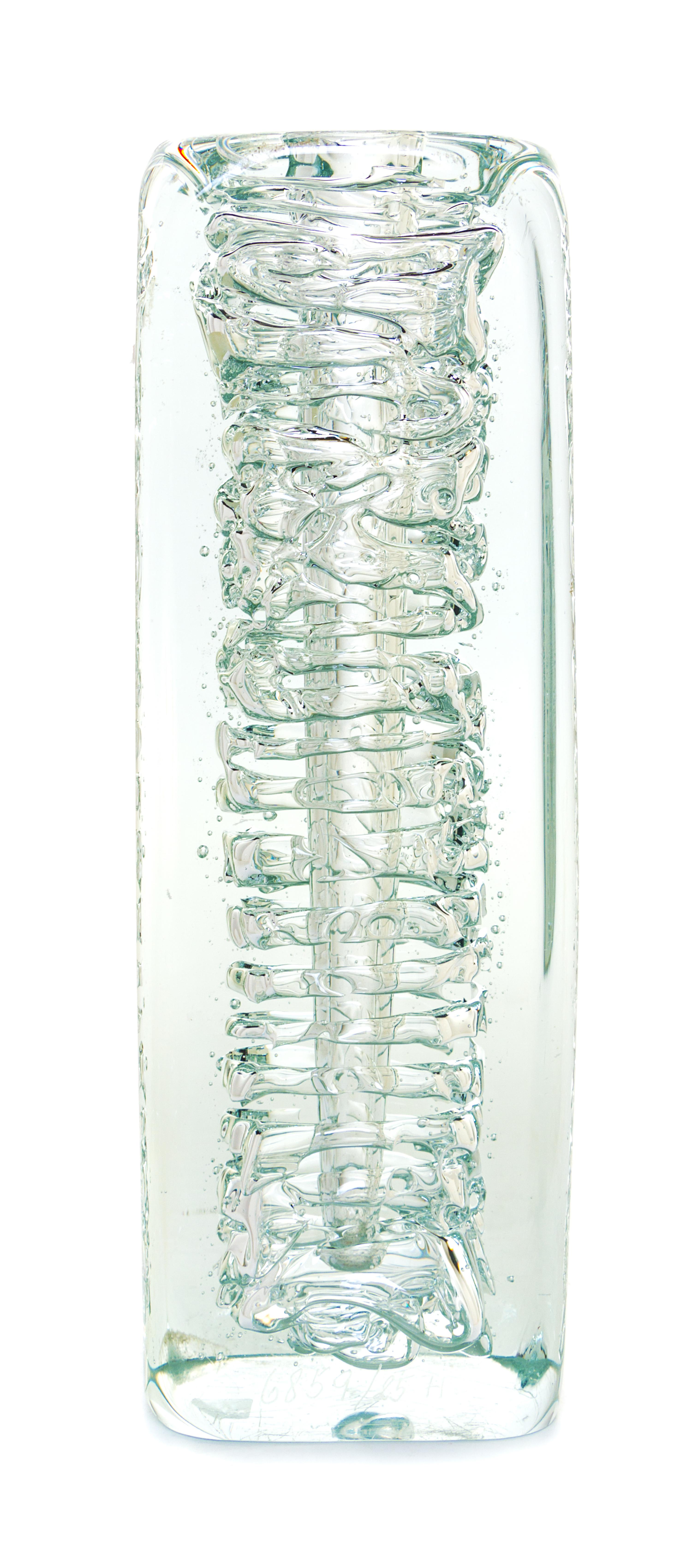 A Czech Glass Vase Height 10 inches. — FRANTISEK VIZNER (1936-2011)